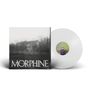 "MORPHINE" steht auf dem Plattencover. Ein Schwarzweißfoto zeigt eine verschwommene Landschaft. Transparentes Vinyl erscheint daneben.