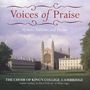 „Voices of Praise: Hymns, Anthems, and Psalms“. Bild eines historischen Gebäudes des King's College in Cambridge.