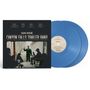 Schallplatten-Cover: "IAN NOE CANYON FALLS TRAILER BAND". Zwei blaue Vinyls mit Tracklisten. Silhouetten bei Veranda.