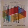 "Elevator Songs. Roomful of Teeth. Gabriel Kahane. Technische Zeichnung eines Aufzugs mit bunten geometrischen Formen."