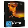 Text: "JEAN-CLAUDE VAN DAMME", "FSK ab 16 freigegeben", "the Quest". Nahaufnahme eines entschlossenen Gesichts.