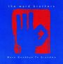 Text oben: "the ward brothers". Unten: "Wave Goodbye To Grandma". Rote Hand auf blauem Hintergrund, stilisiert.