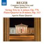 Max Reger: Sämtliche Streichtrios & Klavierquartette Vol.1, CD