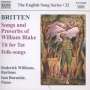 Benjamin Britten: Songs & Proverbs of William Blake, CD