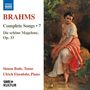 "BRAHMS Complete Songs 7. Die schöne Magelone, Op. 33. Simon Bode, Tenor. Ulrich Eisenlohr, Piano." Links ein Gemälde.