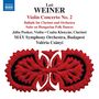 "Leó Weiner Violin Concerto No. 2, Ballade for Clarinet and Orchestra, Suite on Hungarian Folk Dances." Rotes, florales Muster.