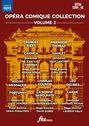 Texte: Opéra Comique Collection Volume 2. Namen wie Georges Bizet, Ambroise Thomas und Werke wie Carmen, Hamlet. Illustration: Opernhaus-Fassade.
