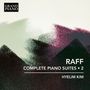 "RAFF COMPLETE PIANO SUITES • 2", "HYELIM KIM". Oben links: "GRAND PIANO" Logo. Aquarellartige, pastellfarbene Strukturen.