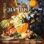 Texte: Georg Friedrich Händel, Solo Sonatas, Ganassi Consort, Anne Röhrig violin. Illustration von Früchten und Blumen.