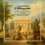 "Antonio Vivaldi - L'Olimpiade" mit Orchesternamen. Antike Kulisse mit Statuen und Tempel im Hintergrund.