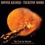 Text: "BONNER KRAMER - THURSTON MOORE" und "THEY CAME LIKE SWALLOWS - SEVEN REQUIEMS FOR THE CHILDREN OF GAZA". 

Illustration: Abstraktes orangenes Gebilde.