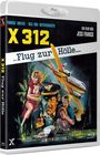 „X 312: Flug zur Hölle". Illustration zeigt ein Flugzeug, einen Mann in Uniform, eine Frau und einen Mann vor einem Dschungel.