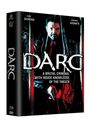 "DARC" in großen Buchstaben. „A brutal criminal with inside knowledge of the Yakuza.“ Dunkle, intensive Grafik.