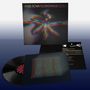 Albumcover mit "AXIS: SOVA FLOWER AGE". Vinylplatte, abstraktes, buntes Design im Hintergrund.