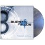 Titel: "BURNT BY THE SUN". Untertitel: "SOUNDTRACK TO THE PERSONAL REVOLUTION". Blau-graues Design mit Vinyl-Schallplatte.