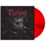"Disfear" in gotischer Schrift, darunter "The Last Nail". Hintergrund: zersplittertes Glas, rot transparente Vinyl-Schallplatte.