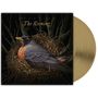 "DEVOTION The Keening". Ein Vogel sitzt in einem Nest, umgeben von Zweigen. Vinyl in Goldfarbe.