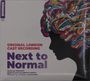 "Original London Cast Recording. Next to Normal. Illustration eines Profils mit buntem, abstraktem Haarmuster."