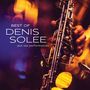 Text: "Best of Denis Solee - jazz sax performances". Eine Nahaufnahme eines Saxophons in warmen, verschwommenen Lichtern.