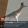 JOHN ADAMS CHAMBER SYMPHONY; Werke: Common Tones in Simple Time. Ein Vogel mit markantem Schopf steht auf Asphalt.