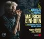Texte: Mauricio and Horns. Mauricio Einhorn. Idriss Boudrioua Orchestra. Rafael Rocha. Paquito D'Rivera & Lula Galvão.  
Ein älterer Mann spielt eine Mundharmonika.