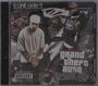 "G-Unit radio 9" oben, "grand theft auto g-unit city" Mitte. Zwei Männer vor einem Sportwagen. Einer zeigt mit einer Waffe.