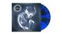 „Sun Don't Shine“, „From Birth to Death“; Darstellung eines Embryos; blaue Vinyl-Schallplatte mit schwarzen Mustern.