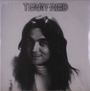 Text: "TERRY REID". Schwarz-weiß Portrait eines Mannes mit langen Haaren und einem Rollkragenpullover.