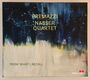 "PREMAZZI NASSER QUARTET" oben, "FROM WHAT I RECALL" unten. Kunstwerk mit dunklen und hellen Farbfeldern.