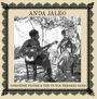 "ANDA JALEO" oben, "JOSEPHINE FOSTER & THE VICTOR HERRERO BAND" unten. Schwarz-weißes Foto: zwei Personen, eine spielt Gitarre.