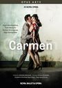 "Carmen" von Bizet; Aigul Akhmetshina, Piotr Beczała. Szene: Mann hält Frau in leidenschaftlicher Umarmung.