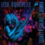 Text: "Lisa Bouchelle" und "Vandals, Thieves & Lovers". Illustration: Frau mit Gitarre in blauen Tönen vor buntem Hintergrund.