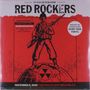 "Red Rockers", Poster mit Soldatenfigur, schwarzem Text auf rotem Hintergrund. Erwähnt "Translucent Ruby Red Vinyl."