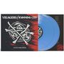 "VILLAGERS of IOANNINA CITY" und "VENCEREMOS". Schallplatte in Blau, Cover mit Totenkopf, gekreuzten Knochen, rot-schwarz.