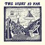 "The Story So Far" in großen Buchstaben. Illustration: Berge, Wasserfall, Vulkan, Schlange, Bäume und Wolken in Schwarz-Weiß.