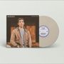 "Sam Burton", "Fairweather Friend" auf Plattencover. Mann in brauner Jacke. Vinyl-Schallplatte beige daneben.