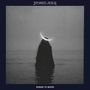„STONED JESUS“ oben, „SONGS TO MOON“ unten. Illustration: Person im Wasser, Halbmond über dem Kopf.