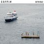 Texte: "C.O.F.F.I.N", "OUT IN OSLO". Ein Boot mit norwegischer Flagge im Wasser, daneben vier Personen auf einem Steg.