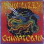Text: "THIN LIZZY" und "CHINATOWN". Illustration: Ein detaillierter Drache vor einem rot-orangefarbenen Hintergrund.