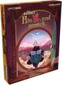 Ein Buchcover: "Der Hobbit: Hin und zurück." Ein Hobbit mit Rucksack wandert durch eine Landschaft.
