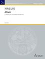 Oben steht "Edition Schott". Groß "HALLIK Altum". Klein "for baroque violin, viola da gamba and harpsichord". Unten ist das Schott-Logo.