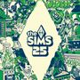„The Sims 25“, Logo in der Mitte. Bunte Illustrationen drumherum, darunter Charaktere und Spielelemente.