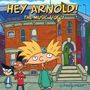 "HEY ARNOLD! THE MUSIC VOL. 1" steht über einer Cartoon-Szene: Drei Kinder vor einem roten Backsteingebäude.
