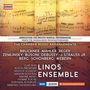 Texte: "Association for Private Musical Performances", "The Chamber Music Arrangements", Namen von Komponisten und Musikern. Hintergrund: Notenblätter.