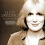 Text: Dusty Springfield Home Again - The Complete United Artists Recordings. 

Porträt einer lächelnden Blondine.
