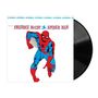 Text: "Stereo · Stereo", "Freddie McCoy Spider Man", Illustration von Spider-Man, springend, in Rot und Blau. Schallplatte sichtbar.
