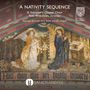 "A Nativity Sequence. St Salvator’s Chapel Choir. Gemälde zweier heiliger Figuren mit Flügeln und Heiligenschein."