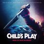 Text: "Original Motion Picture Soundtrack", "Child's Play", "Music by Bear McCreary". Ein Messer haltender Arm im bunten Pullover.