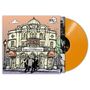 „KOKO“, „Tonight Babyshambles!!!“ sind Texte auf einem gezeichneten Musikclub. Zeichenstil erinnert an Comic. Orangefarbene Vinylplatte.