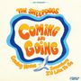 „The Sheepdogs“, „Coming and Going“. Farbenfrohes, psychedelisches Design mit fliegendem Vogel.